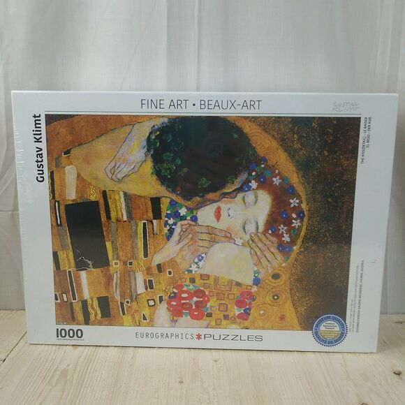 EuroGraphics -The Kiss by Gustav Klimt 1000 Piece Puzzle - Museum Quality - Picture 1 of 3